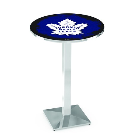 Holland Bar Stool Co 36" Chrome Toronto Maple Leafs Pub Table L217C3628TorMpl